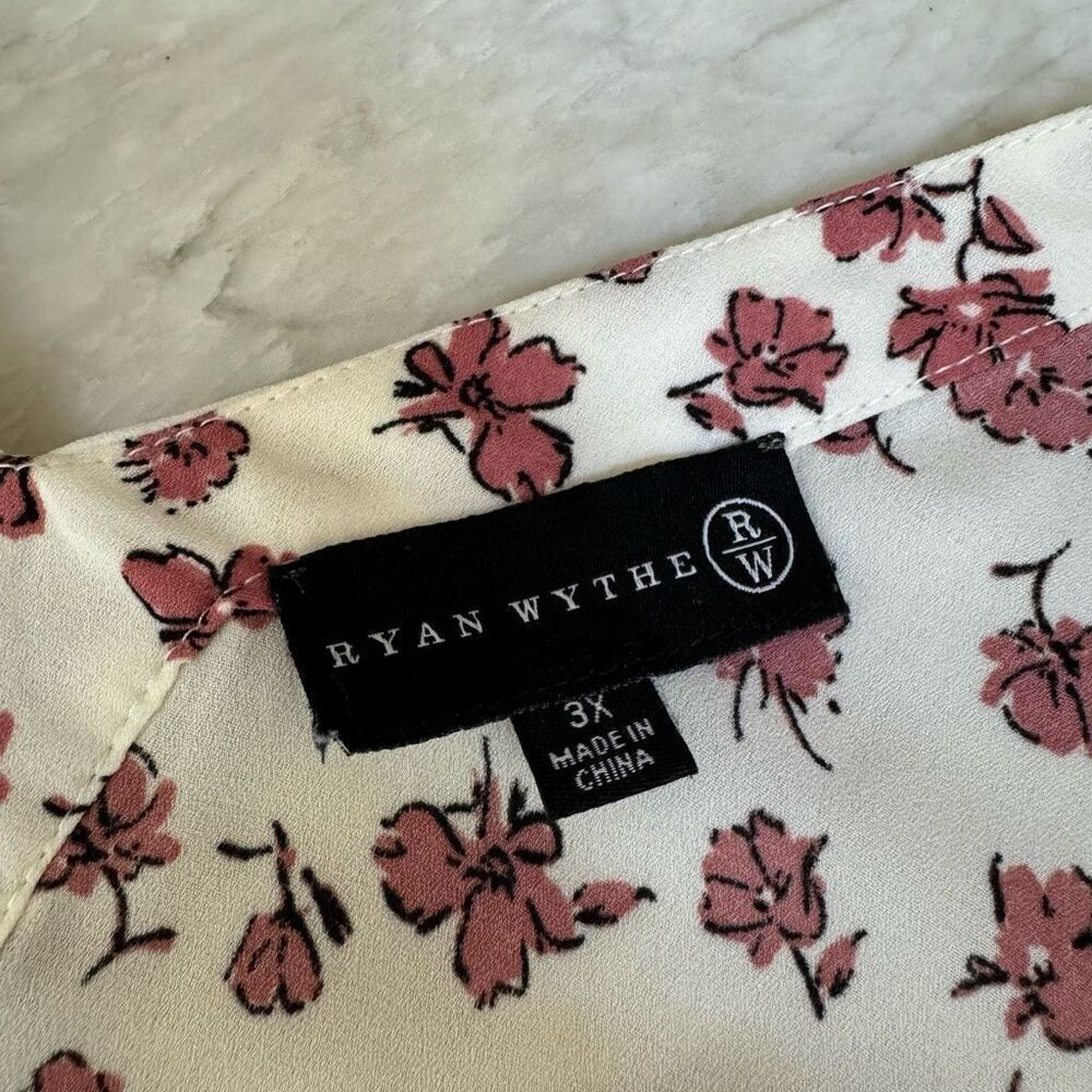 Ryan Wythe women’s floral sleeveless blouse size 3X - Picture 4 of 6